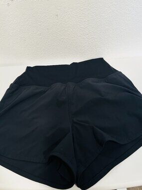 Gilly Hicks Athletic Shorts Black Stretch Built In Brief Zippered Pocket Size XS
